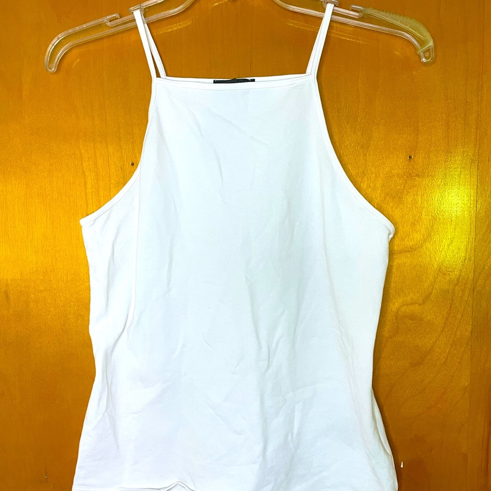Express white high neck tank top size medium